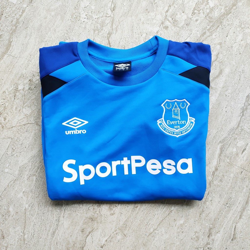 Umbro Everton FC Training Top Sweatshirt Mens M Mediano Jersey Manga Larga Azul 