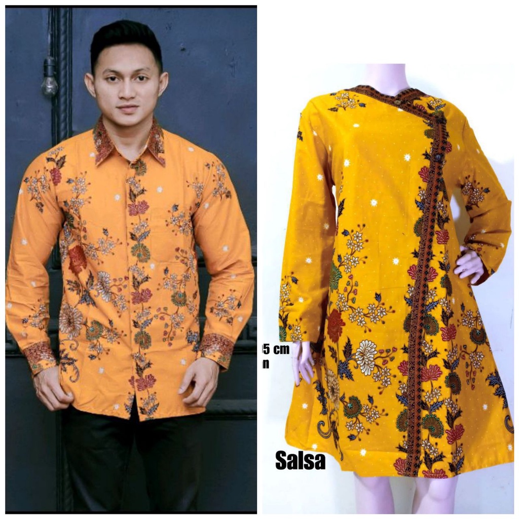Couple Dress Tunik Batik Pesta Elegan Modern Kemeja Seragam Kondangan Primisima Motif Cantik Bella 6