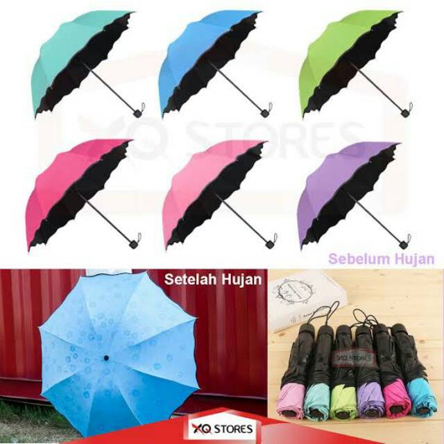 Payung Lipat Ajaib Magic Umbrella 3D Anti UV Tebal Kokoh