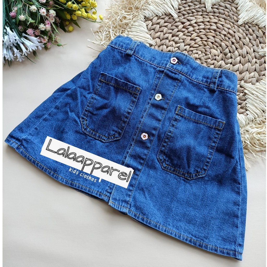 Rok Jeans Anak Perempuan Umur 1-5 Tahun | CACA Skirt /Rok jeans anak /  Rok Anak Perempuan / Jeans A