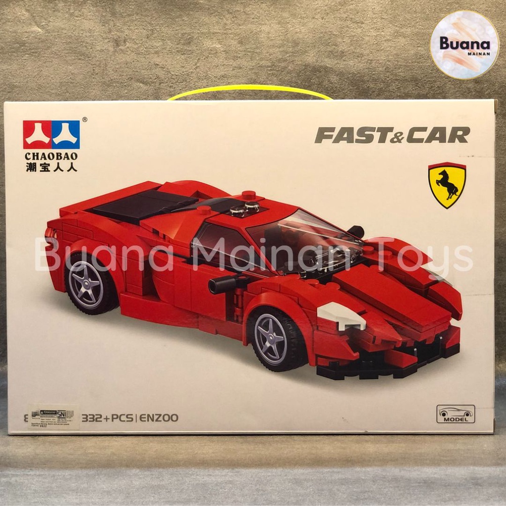 BRICKS CHAOBAO 7024 FERRARI SPORT CAR MAINAN EDUKASI ANAK MINIATUR MOBIL BALAP