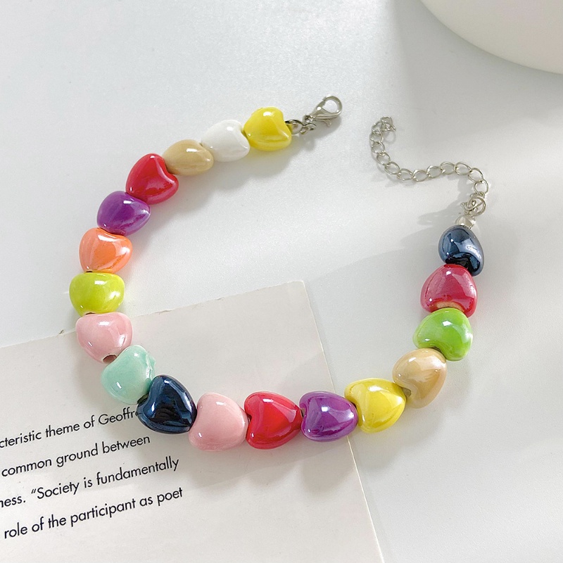 Gelang Manik-Manik Opal Warna-Warni Bahan Akrilik Untuk Wanita