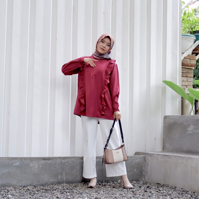 BLOUSE WANITA ATASAN BLOUSE MUSLIMAH BLOUSE RAFFLE