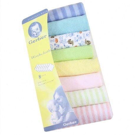 Washcloth Gerber 8in1 Carte Love 6in1 Sapu Tangan Bayi Handuk Kecil Slabber Baby Bib Washlap Waslap Wash Cloth