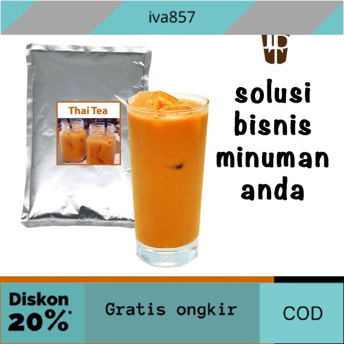 

PROMO Bahan Minuman Bubuk Thai Tea Bubble Tea Drink Powder GRATIS ONGKIR