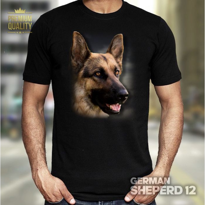 Kaos Gambar ANJING HERDER German Sepherd Tshirt Doggy Dog Lovers Baju Gambar Anjing DEWASA Anak Dist
