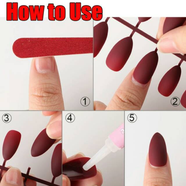 KUKU PALSU STILETTO LANCIP MATTE || BELUM TERMASUK LEM || KUKU PALSU / NAIL / FAKE NAILS / KUKU DOVE