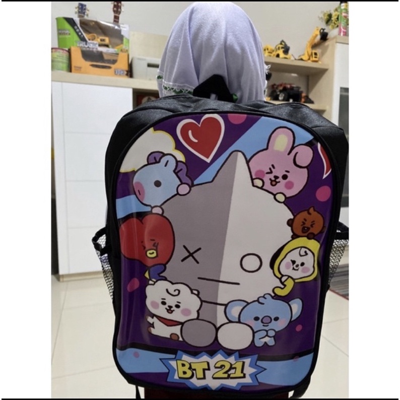 Liezela collection-Tas Ransel Anak sekolah perempuan/Tas Anak Tk SD, Tas karakter BT21/Tas  Ransel Terlaris 2022.