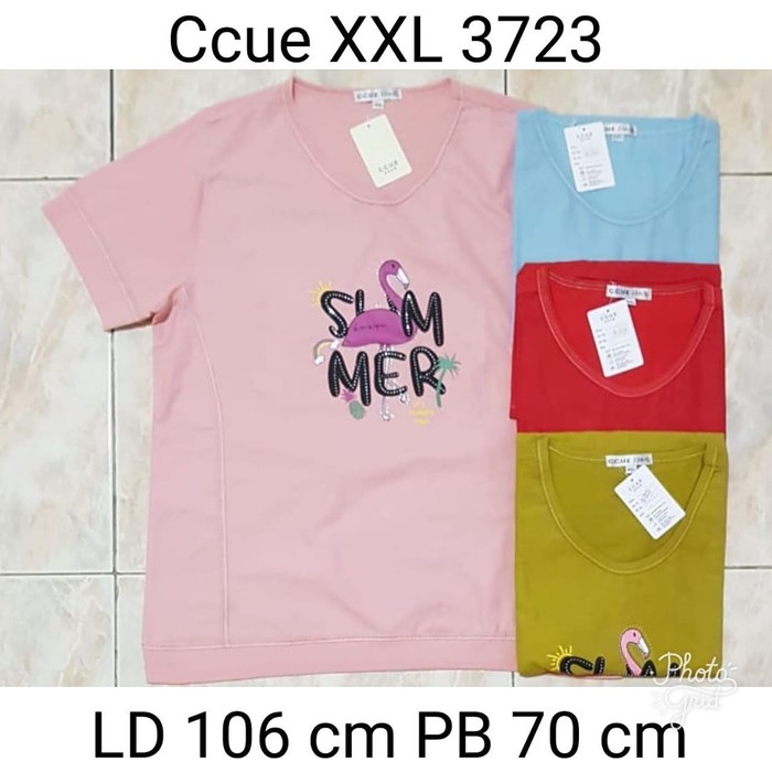 Kaos Wanita Bigsize Jumbo  Summer Flam XXL CCUE