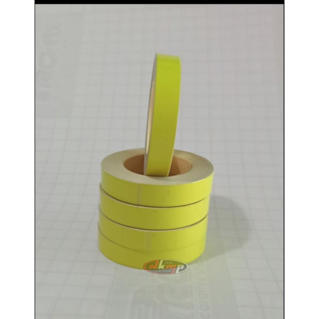 stiker/ list velg ban motor mobil sepeda kuning muda