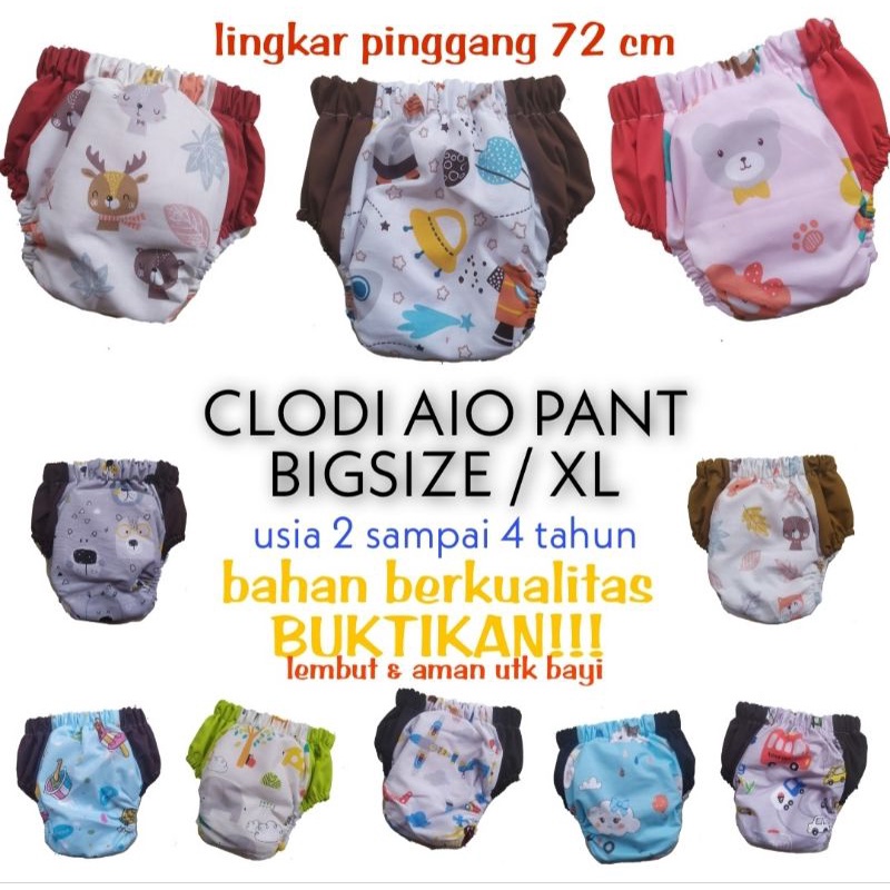 CLODI AIO BIGSIZE /CLODI PANT /CLODI BIGSIZE /CLODI /POPOK CELANA /CLODI BAYI /POPOK BAYI /POPOK CUCI ULANG /POPOK KAIN /POPOK MURAH /