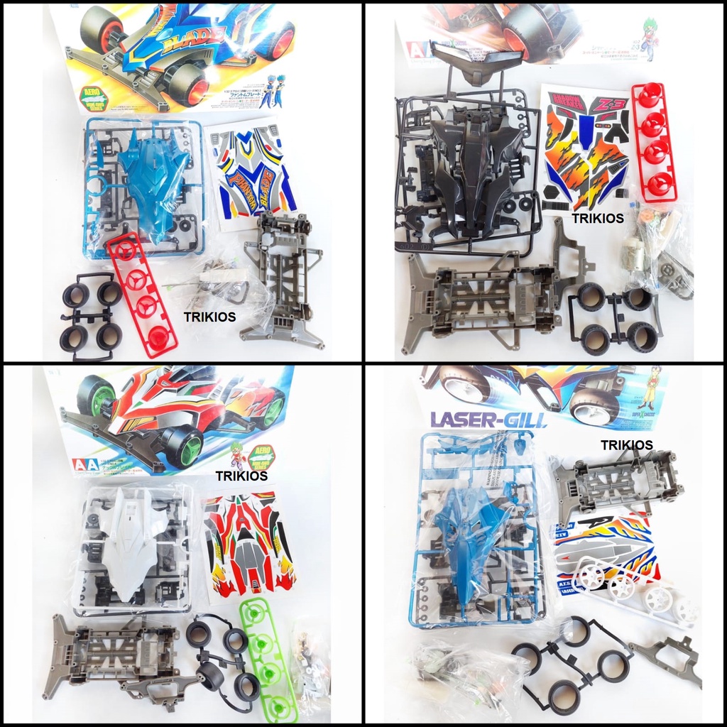 HARGA OBRAL NO GARANSI Rep. Tamiya Mini 4wd Merk AA Seri Aero Mini 4wd Lets And Go Max