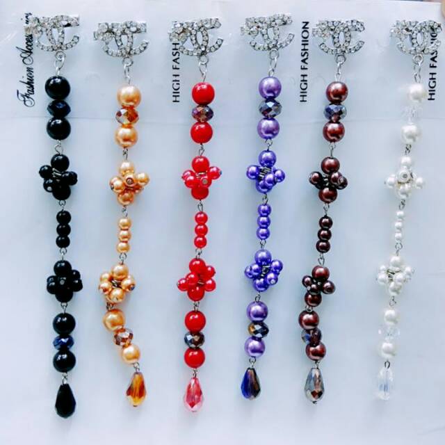 ISI 6 PCS BROOCH DAGU CHANEL MUTIARA