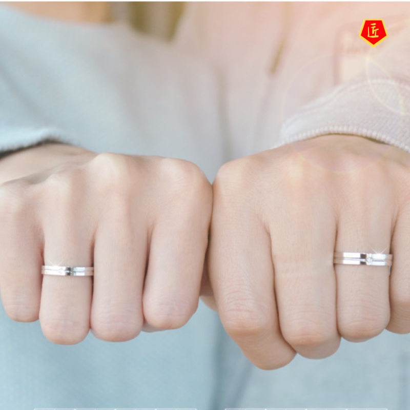 [Ready Stock]Korean Style Forerver Love Couple Ring Simple