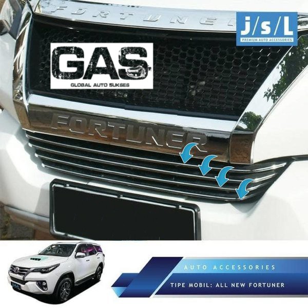 Lis Gril List Grill Radiator Toyota All New Fortuner 2016 / 2017