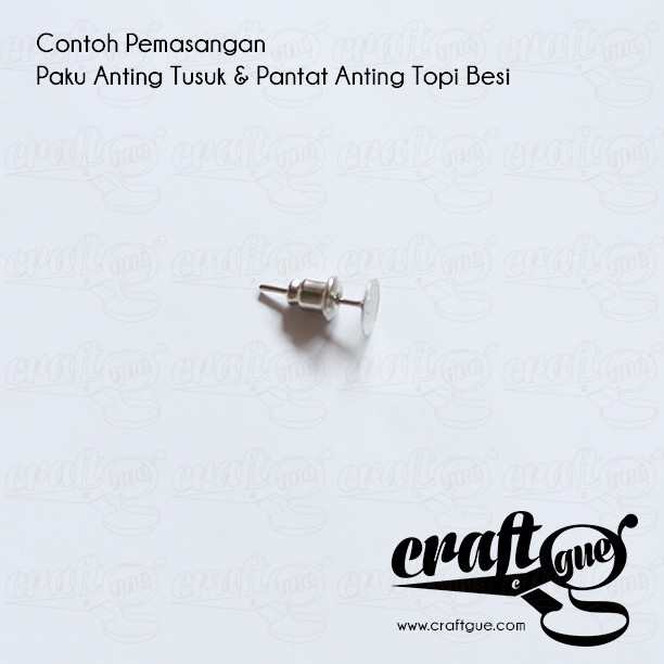 Pantat Anting Topi Besi (100pcs)