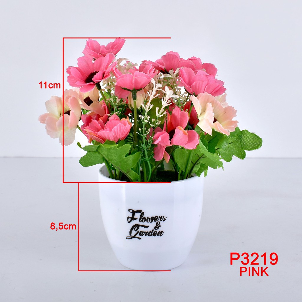 COD/ TL88 TANAMAN BUNGA HIAS POT TANAMAN HIAS DEKORASI RUMAH DAN BUNGA PLASTIK P3219-2