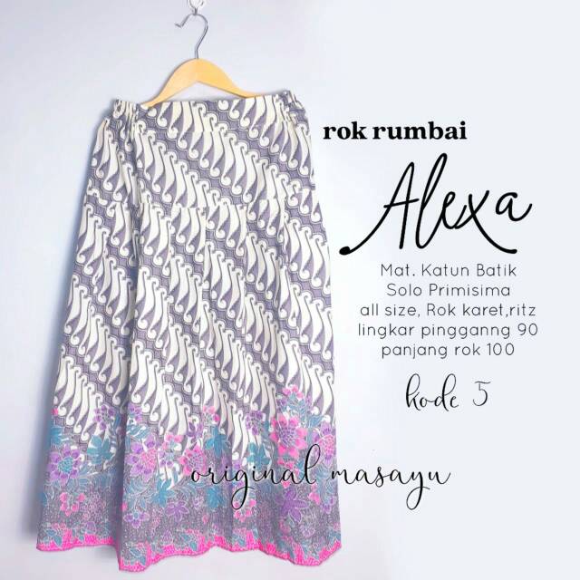 ROK BATIK PANJANG, ROK MUSLIM PANJANG, ROK MUSLIM BATIK, ROK RUMBAI BATIK, ROK BIG SIZE BATIK