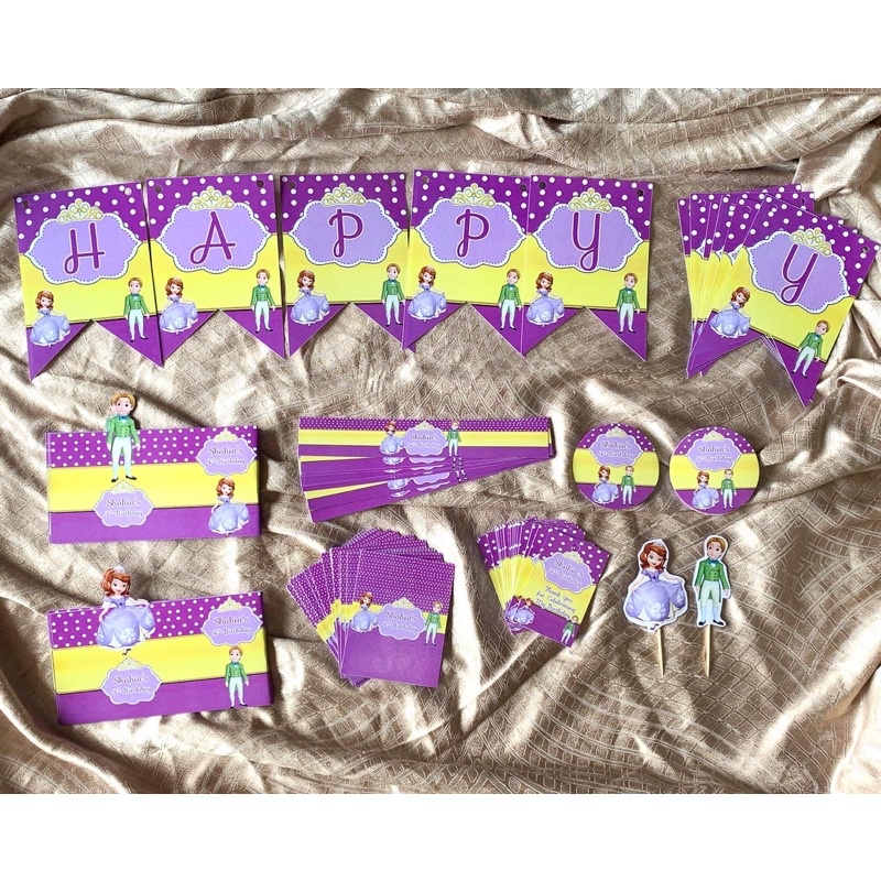 

Paket Dessert Table / Printable Ulang Tahun Sofia Princess Custom
