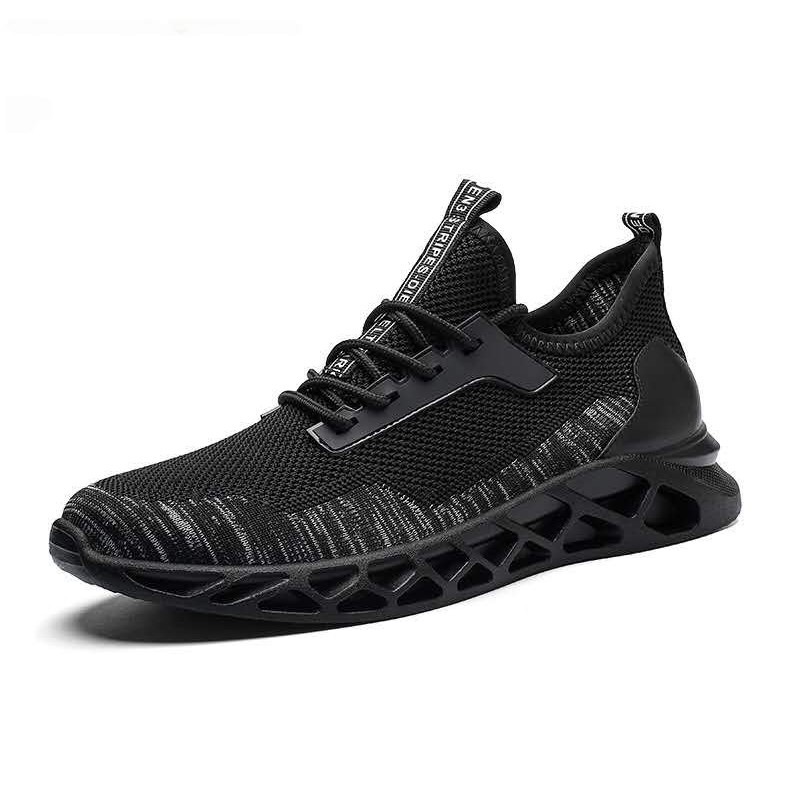 Highland Sepatu Sneakers Pria Sepatu Olahraga Kasual Running Shoes Outdoor Hitam Polos MR206