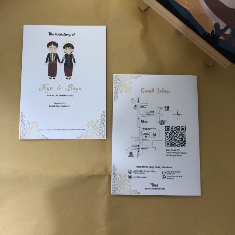 Undangan Pernikahan Adat Jawa Murah, simple, minimalis, proses cepat, mewah