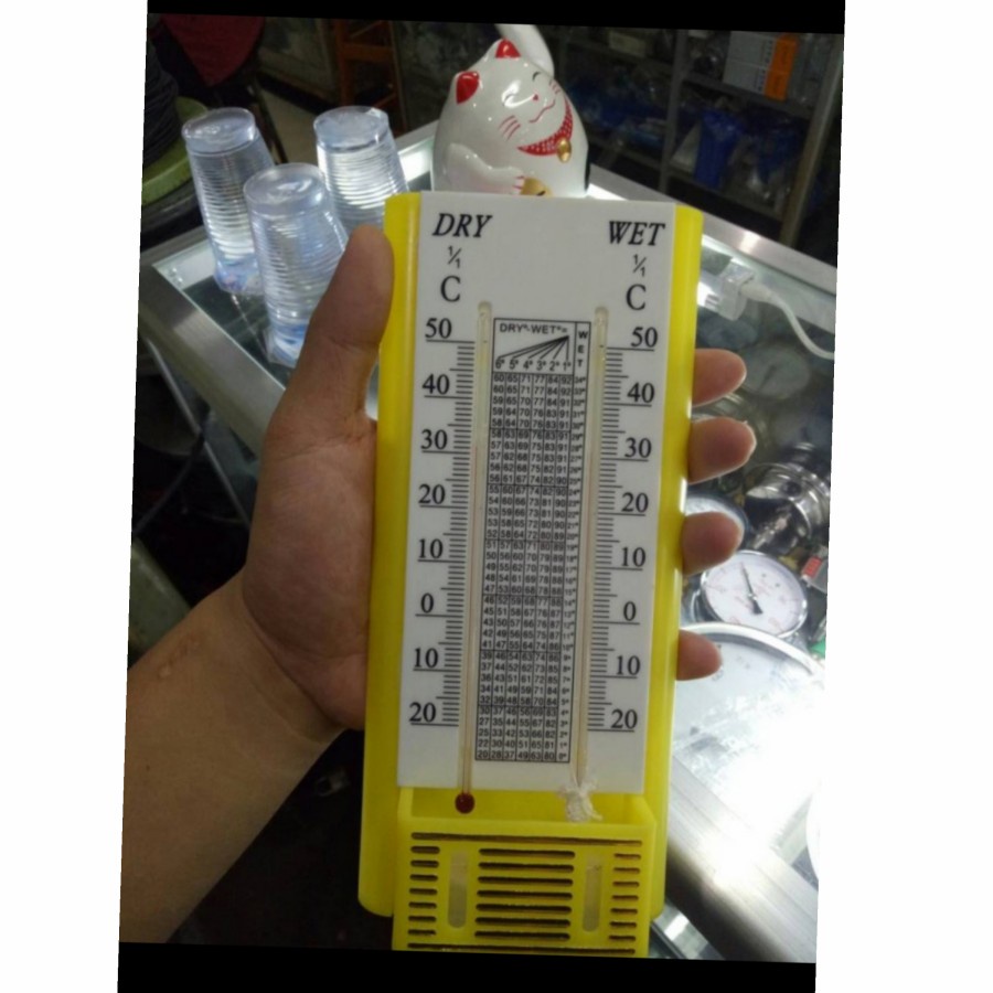 thermometer dry and wet alat ukur suhu ruangan