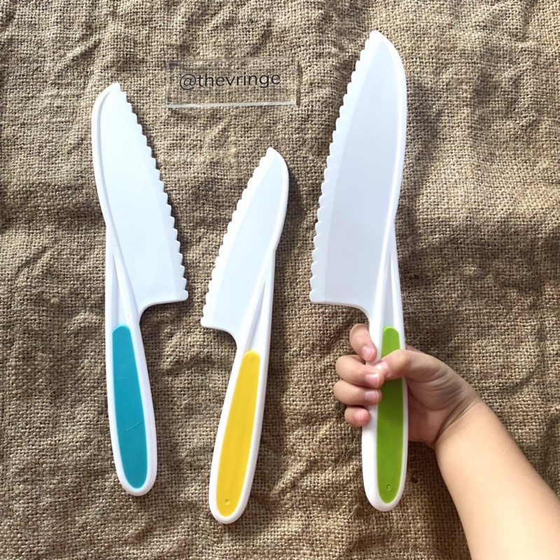 Pisau Anak Set isi 3 Kids Knives / Plastic Knife Pisau Dapur Anak