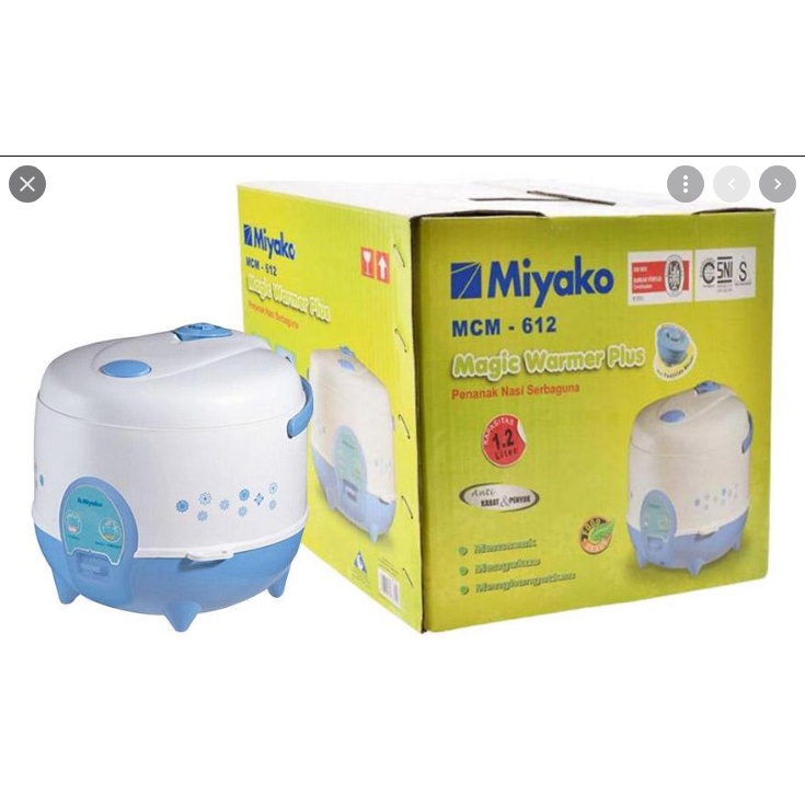 PROMO MAGIC COM MIYAKO MCM 612 TEFLON 1.2 LITER RICE COOKER