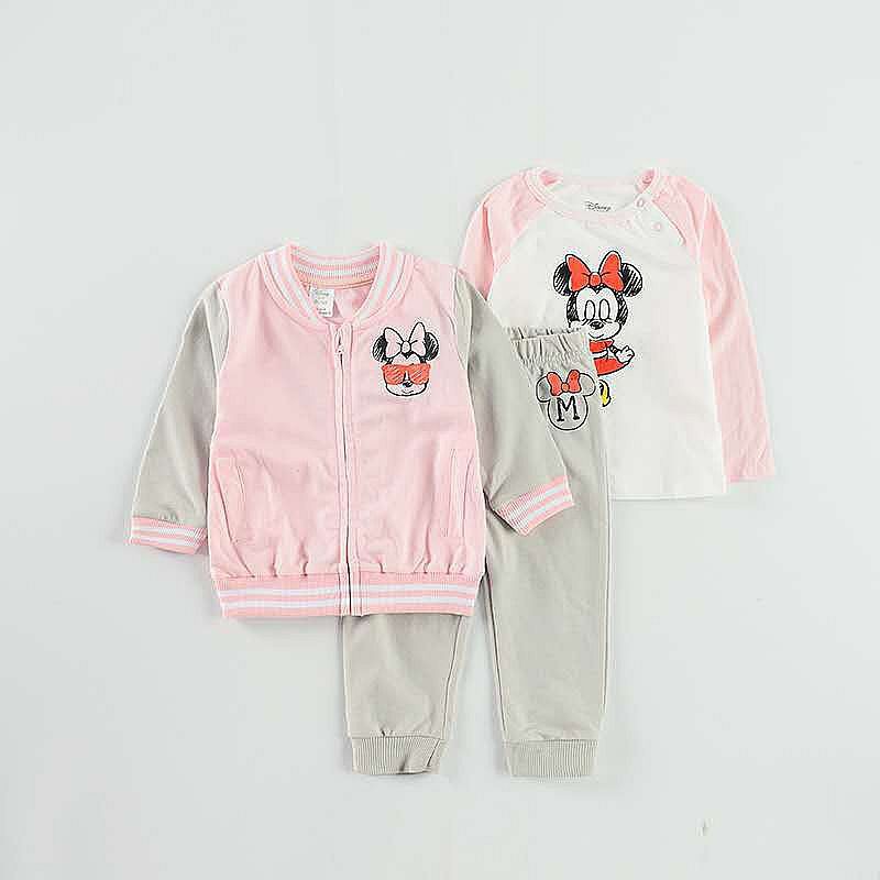 DKPS Setelan Baju Jaket Celana Karakter Minnie Mouse Umur Usia 1 2 3 Tahun Rumah Santai Tidur Anak K