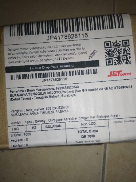 Ourpgone Karabiner Dengan Per Stainless Steel - Lc-1118