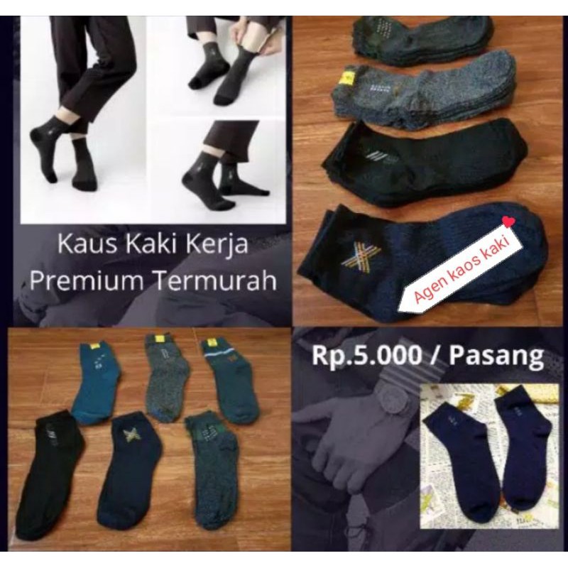 kaos kaki kerja kantoran pria dan wanita dewasa