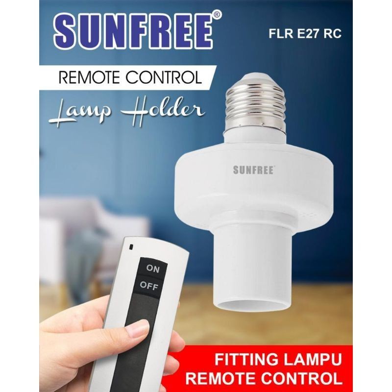 Saklar Lampu Rumah Otomatis Nyalakan Matikan dengan Remote Control Fitting On Off Bohlam Kamar