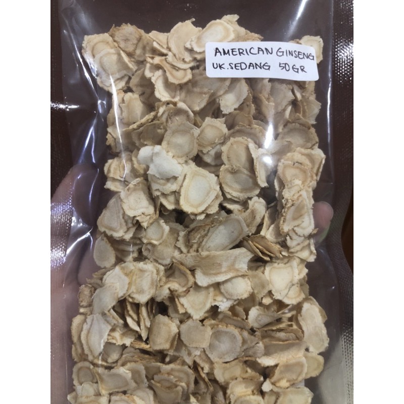

Ginseng Amerika Iris Yongsem 50 gram ukuran sedang