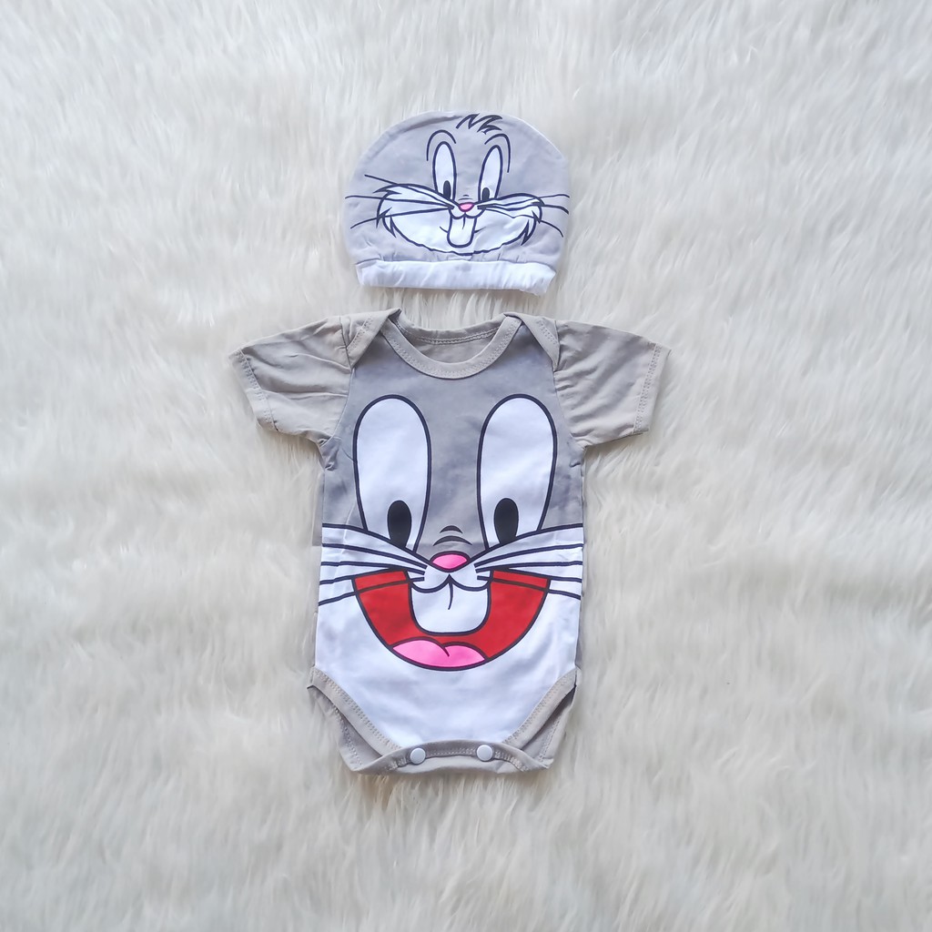 Jumper Karakter Bayi Lucu 0-6 Bln dan 6-12 bln Motif Bug Bunny