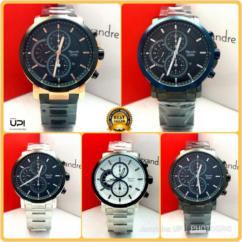 Jam Tangan Alexander Christie Pria AC 6350 Original Stainless Garansi Resmi Alexandre Christie