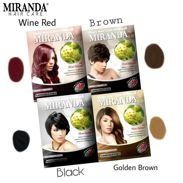 Magic Hair Color Shampoo Miranda Pewarna Rambut Original Asli - Wine Red