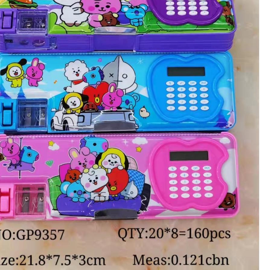 

Flash Sale - KOTAK PENSIL MAGNET DUA SISI plus KALKULATOR KARAKTER BTS / BT21 ANEKA WARNA !!