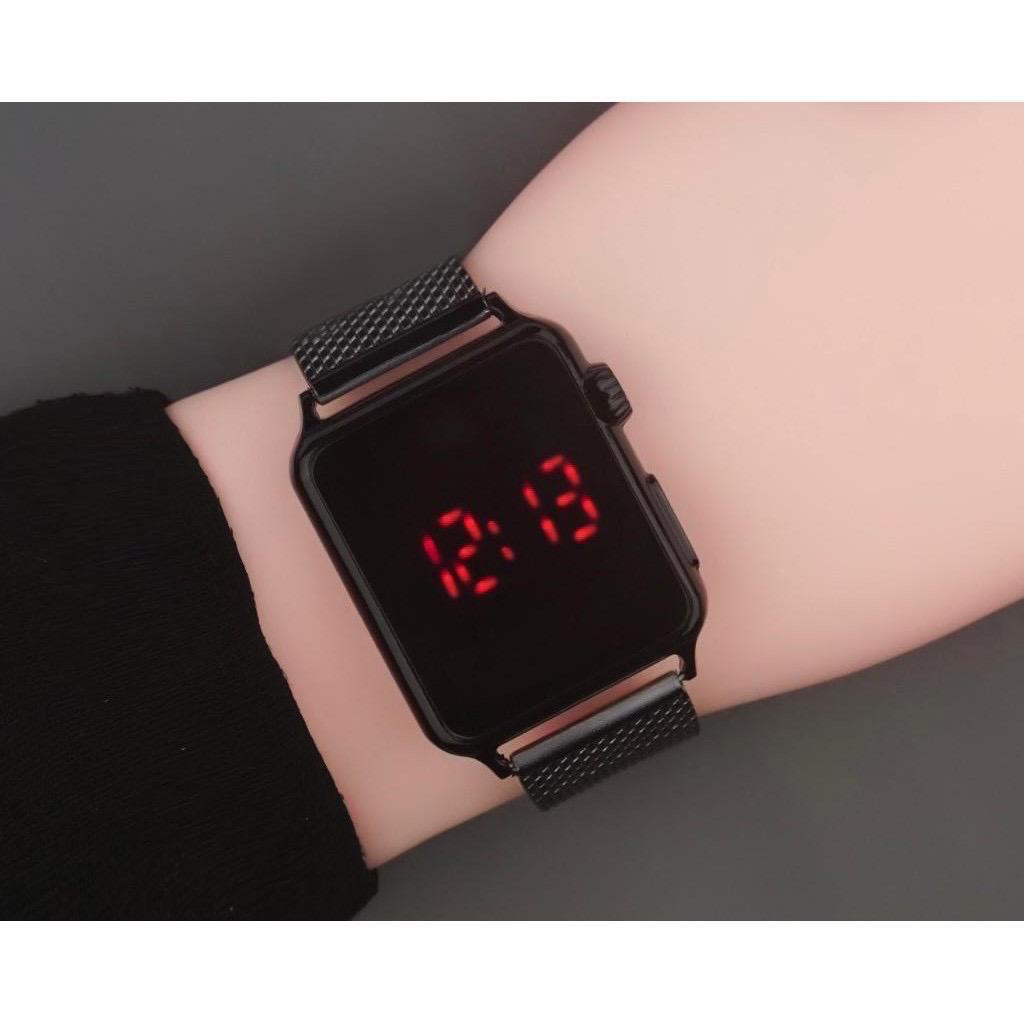 BAJ JAM TANGAN PRIA WANITA I DIGITAL WATCH RUBBER ELEKTORNIK TOUCH MAGNET LED AP022