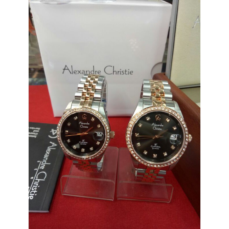 Jam Tangan Analog Pria&Wanita/Sepasang/Couple Alexandre Christie Ac 5012 MD& 5012 LD Stainless