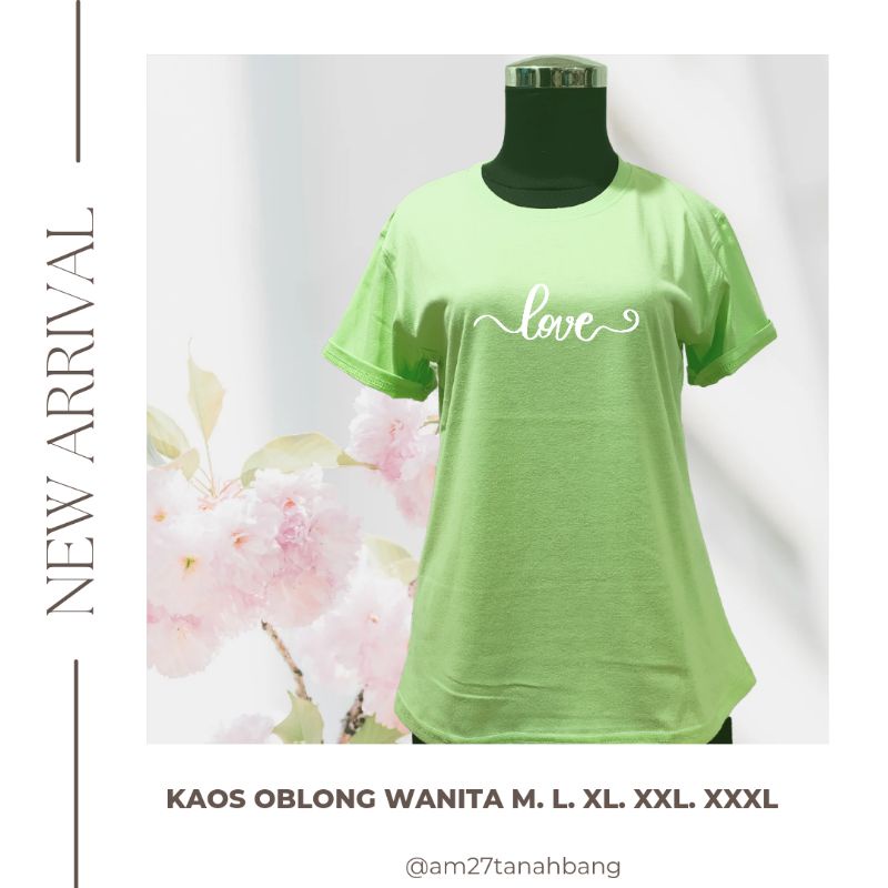 Kaos Cewek Remaja-Dewasa-Jumbo &quot;Love&quot; Couple-an Bunda &amp; Anak