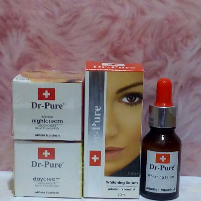 Paket Dr Pure + Serum / Paket Cream Dr Pure Pisah + Serum / Paket Cream Dr Pure Ecer + Serum