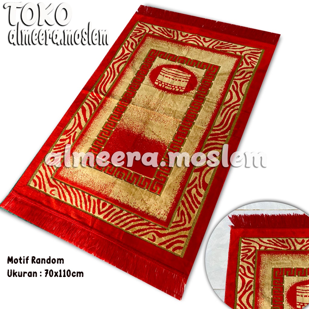 Sajadah Turki Dewasa Exclusive/ukuran 70 cm x 110 cm/ Sajadah Tebal Sajadah Halus Sajadah Lembut Original/ Perlengkapan Shalat/ Pakaian Muslim/ Sejadah Turki Dewasa/ Sajadah Impor Turki/Almeera Moslem