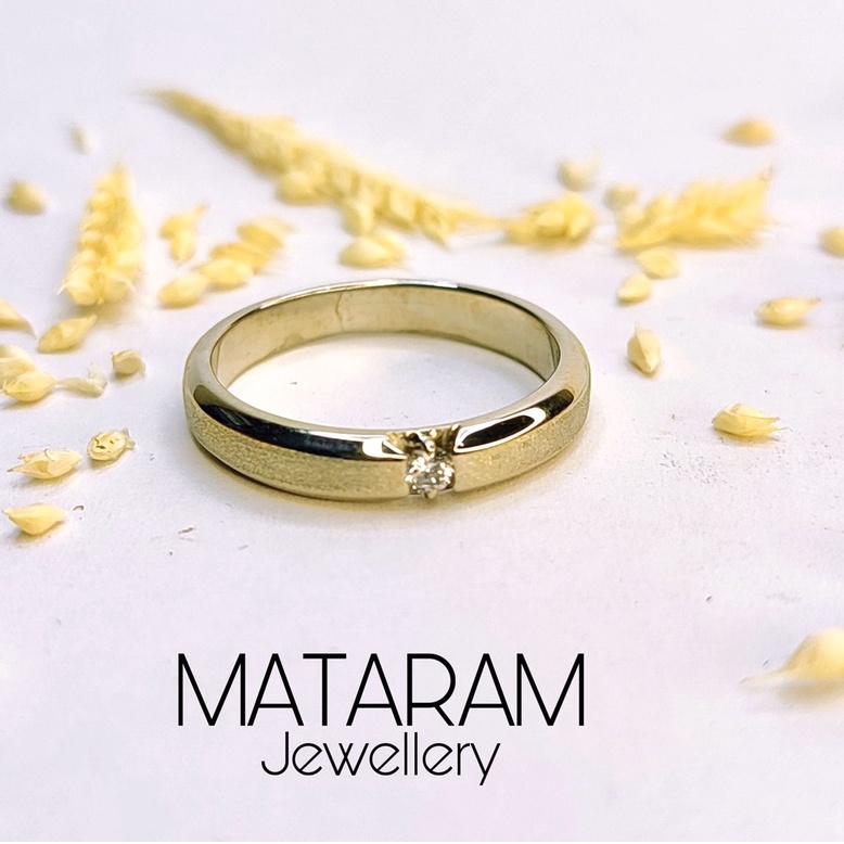 Cincin Kawin Pidie Platinum Kadar 5% -Bebas Request Model Cincin Custom By Mataram Jewellery - Free 