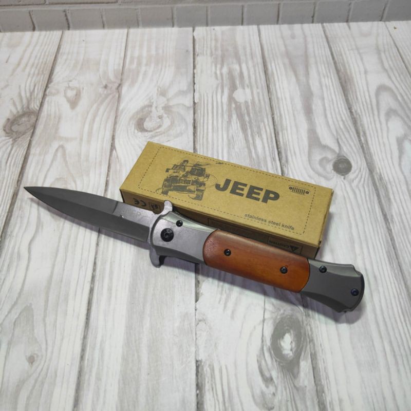 PERLENGKAPAN SURVIVAL PISAU LIPAT JEEP NEW