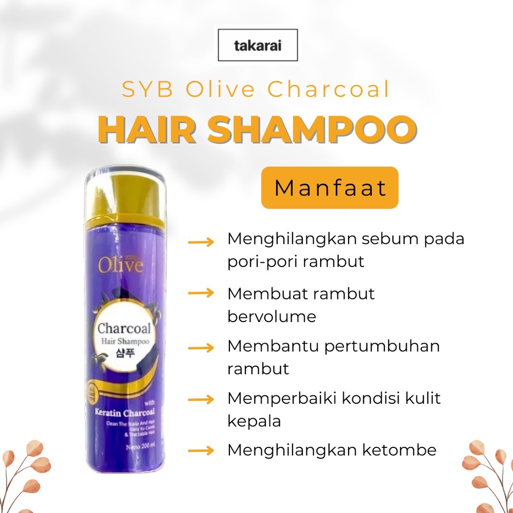 [COD] SYB Olive Charcoal Shampo Hair Care Series Treatment Rambut Anti Kusut with Keratin - BPOM 200ML