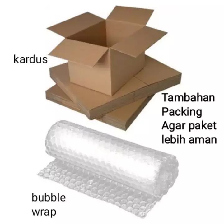

Packing Tambahan Kardus dan Bubble Wrap