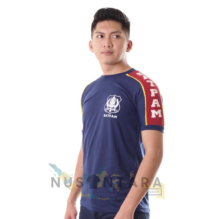 Kaos Security Kaos Satpam Kombinasi List Typing Paiping Warna Cokelat Hitam Navy Satpam Terbaru