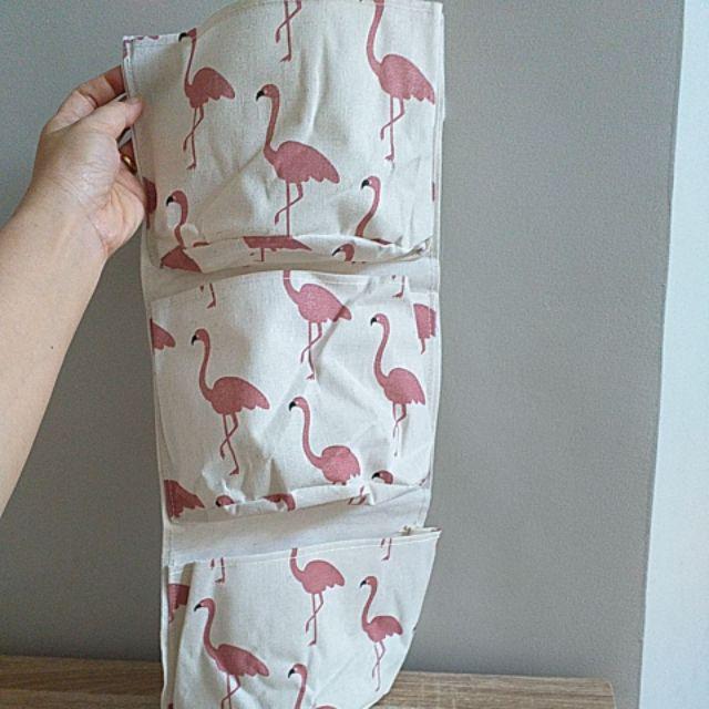 Wall Pocket Hanging Organizer / Kantong Gantung 3 Storage Bag Korean