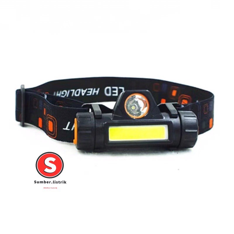 Senter Kepala LED Cas XPE Super Terang Murah Headlamp COB Ls-101 Senter Wajib Punya