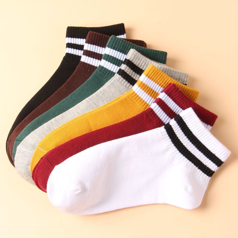 GO! KK606 Kaos Kaki Mid 2 Garis Import Korea Kaus Kaki Panjang Betis Warna Cewek Cowok